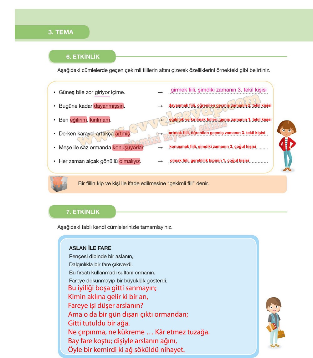 Sinif Turkce Ders Kitabi Ozgun Yayinlari Sayfa Cevabi Dev Zaman
