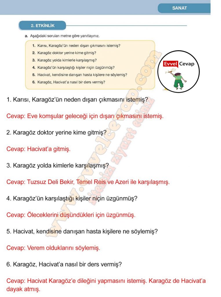 Sinif Turkce Ders Kitabi Ozgun Yayinlari Sayfa Cevabi Yeni Dev