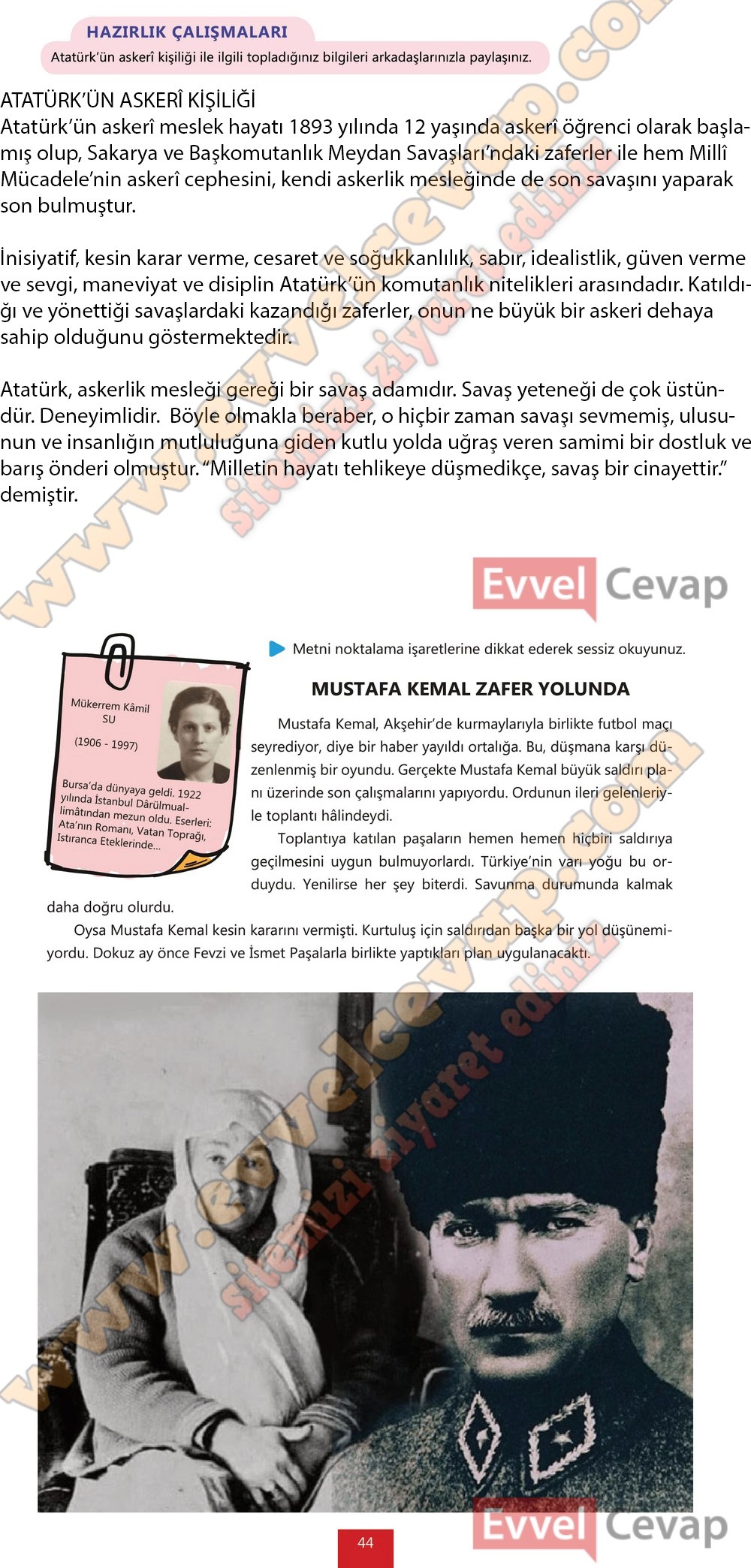 6 Sınıf Meb Yayınları Türkçe Ders Kitabı Cevapları Sayfa 44 45 46 47