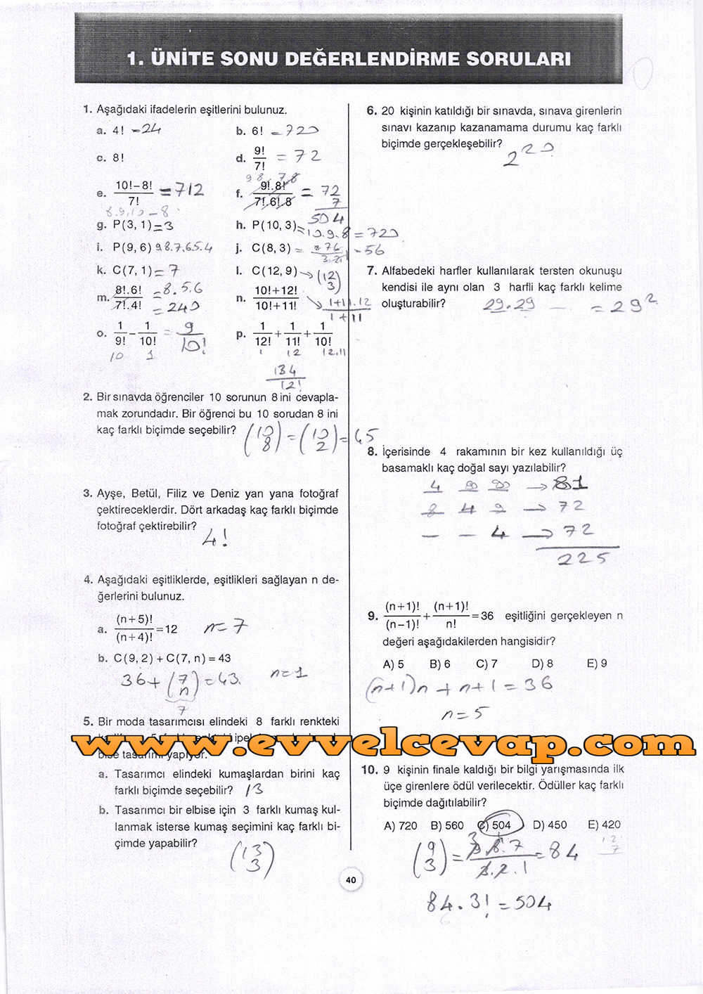 Matematik Ders Kitabı 57-62-63. Sayfa ...