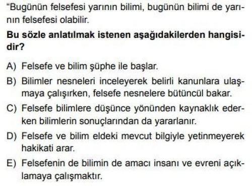 11. Sınıf Felsefe Bilim Felsefesi Testi Çöz | Ödev Zamanı