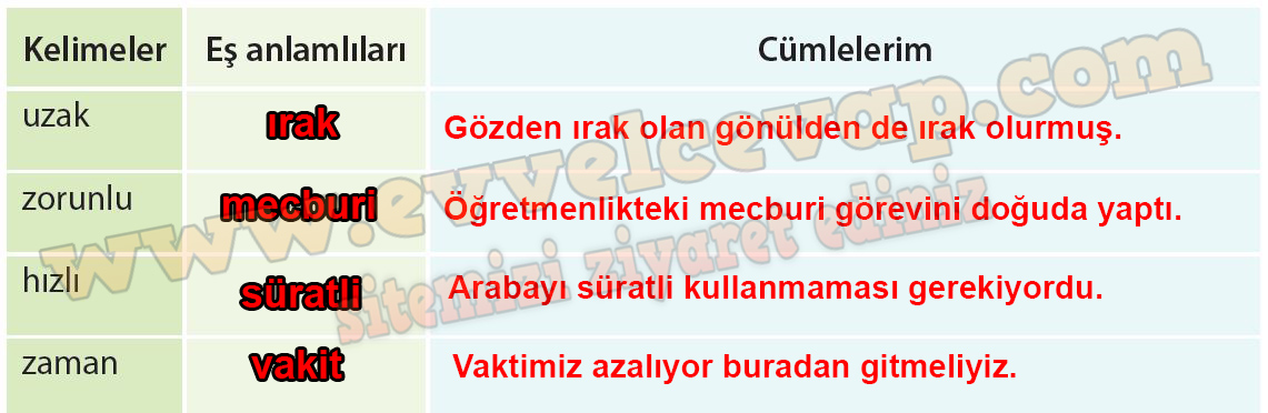 4. sınıf Koza Yayınları Türkçe Ders Kitabı Cevapları Sayfa 105
