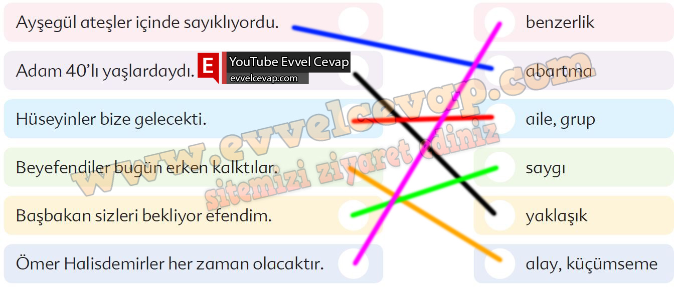  6. Sınıf Türkçe Ders Kitabı Ekoyay Yayınları Sayfa 89 Cevabı