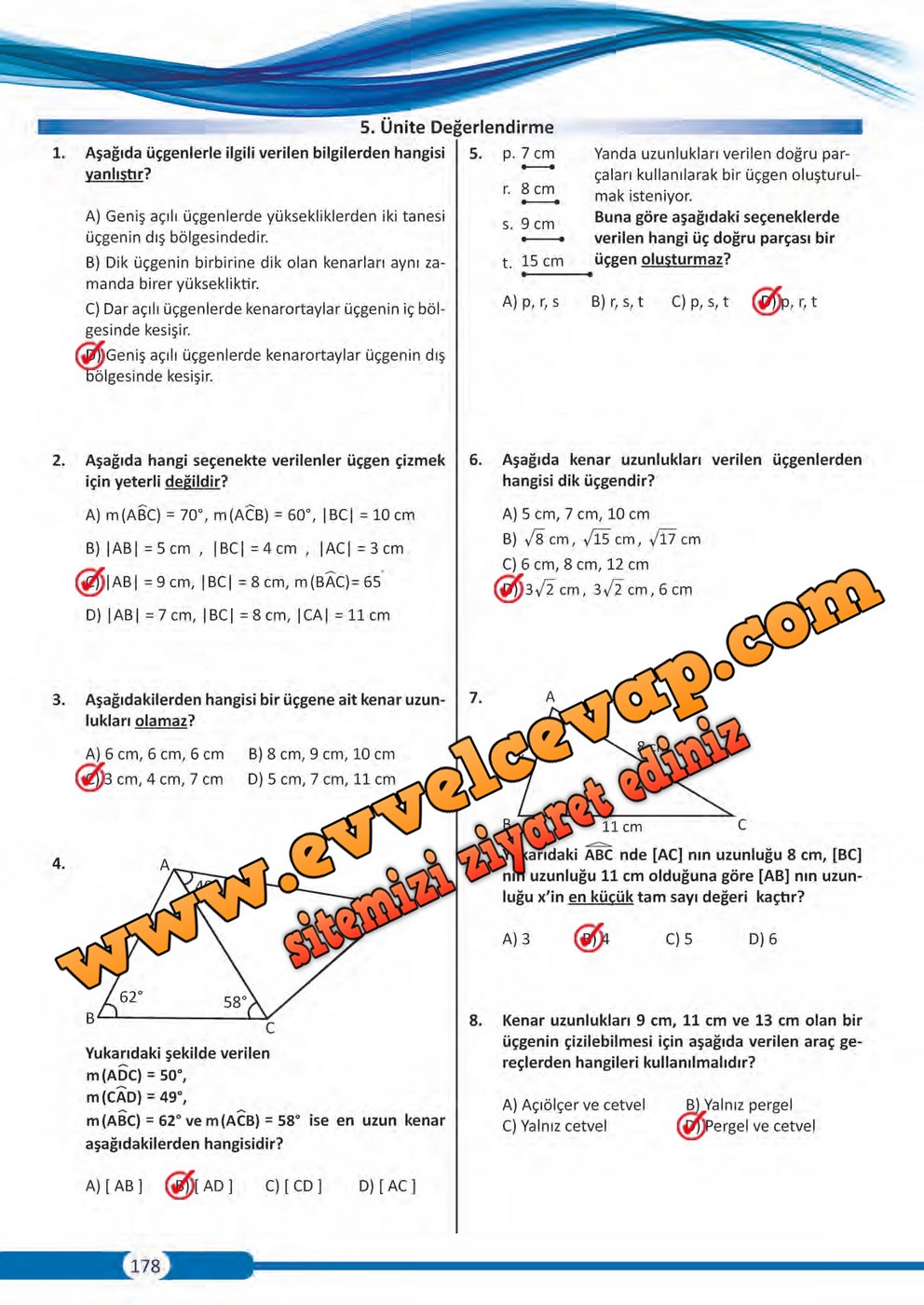 8. Sınıf Matematik Ders Kitabı Sayfa 144 Cevapları Meb Yayınları
