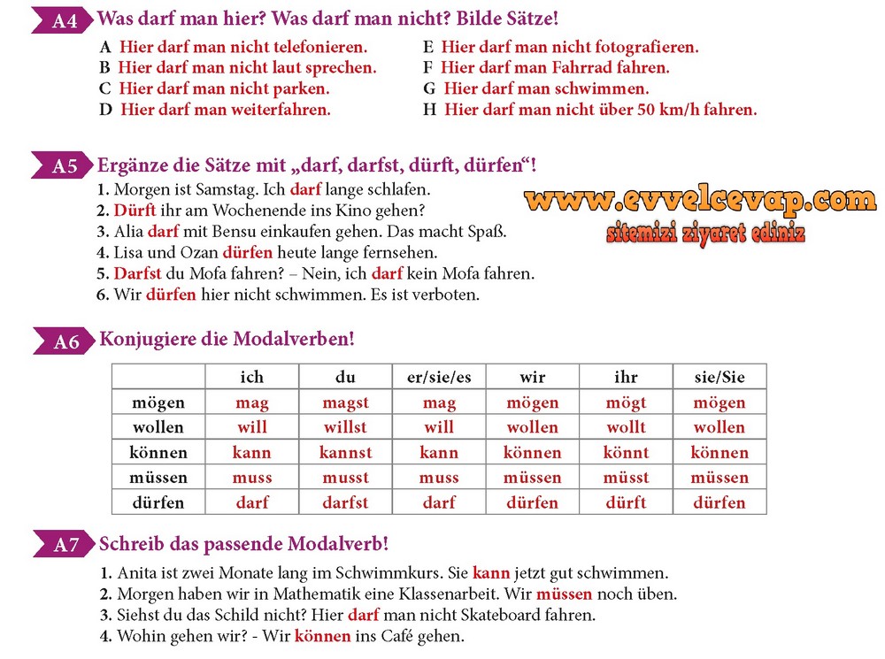 Er ist nicht hier. Man darf nicht предложения. Предложения с darf. Man darf предложения примеры. Man kann man muss немецкий упражнения.