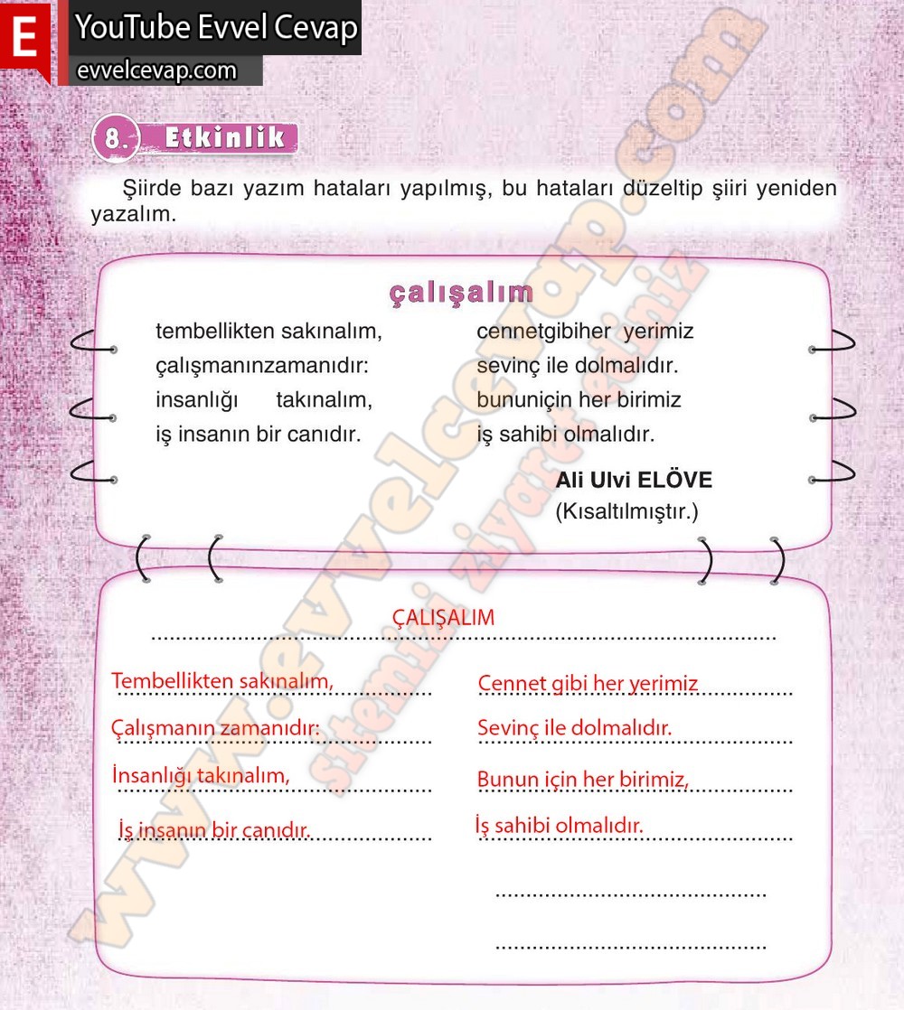 3. Sınıf Sonuç Yayınları Türkçe Ders Kitabı Cevapları Sayfa 146