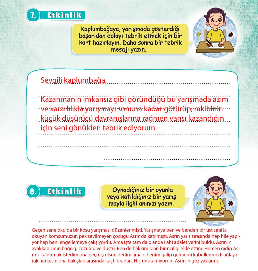 3. Sınıf Sonuç Yayınları Türkçe Ders Kitabı Cevapları Sayfa 184