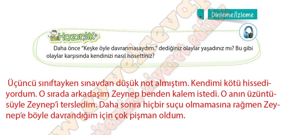 4. sınıf Koza Yayınları Türkçe Ders Kitabı Cevapları Sayfa 96