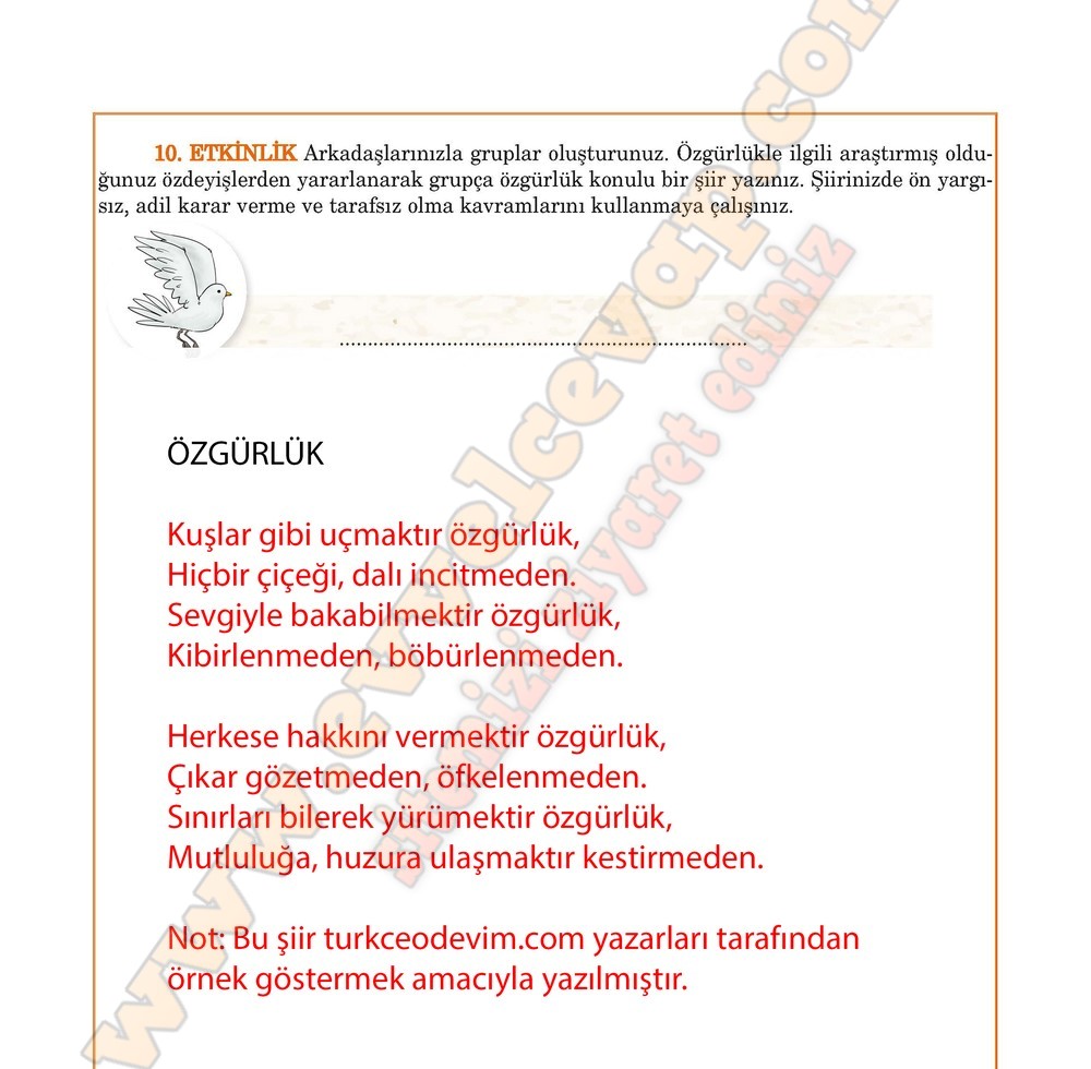 5. sınıf Anıttepe Yayıncılık Türkçe Ders Kitabı Cevapları Sayfa 154