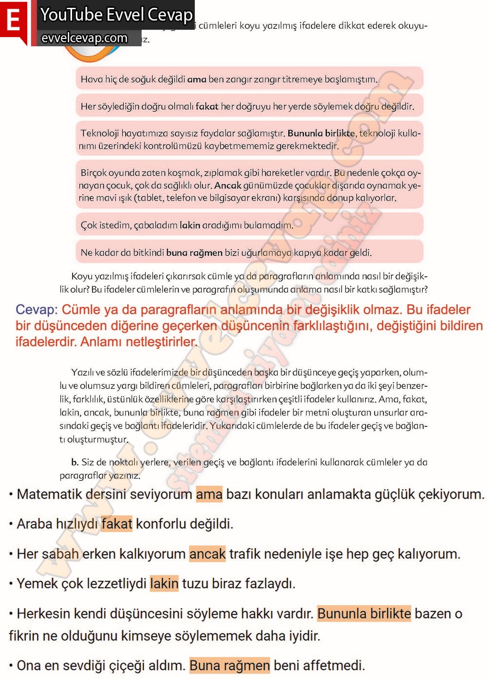 6. sınıf Ekoyay Yayınları Türkçe Ders Kitabı Cevapları Sayfa 79