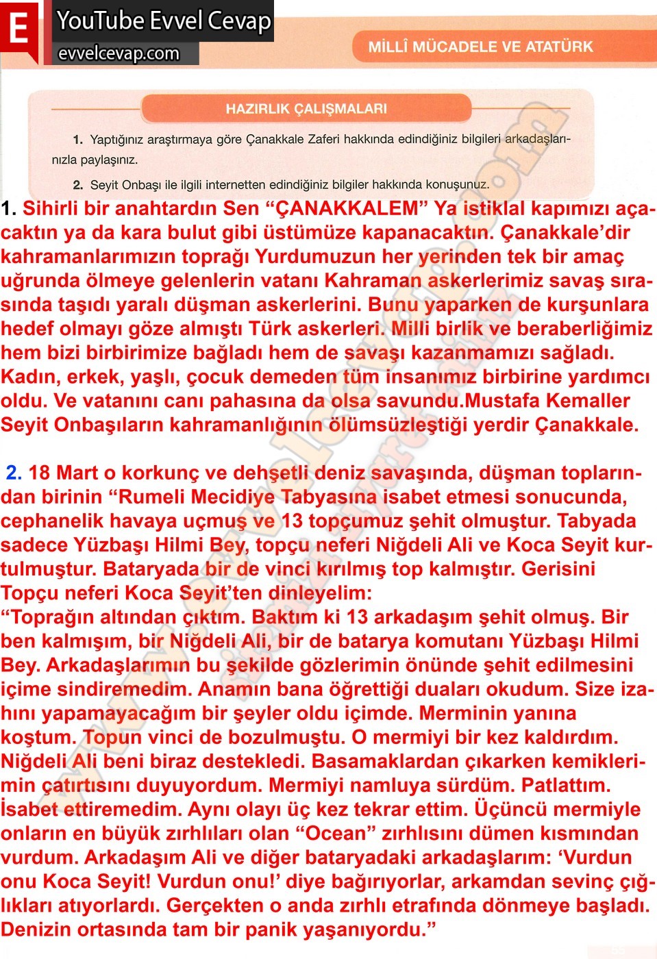 7. Sınıf Özgün Yayınları Türkçe Ders Kitabı Cevapları Sayfa 55