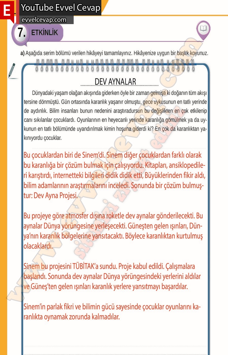 8. sınıf Meb Yayınları Türkçe Ders Kitabı Cevapları Sayfa 102