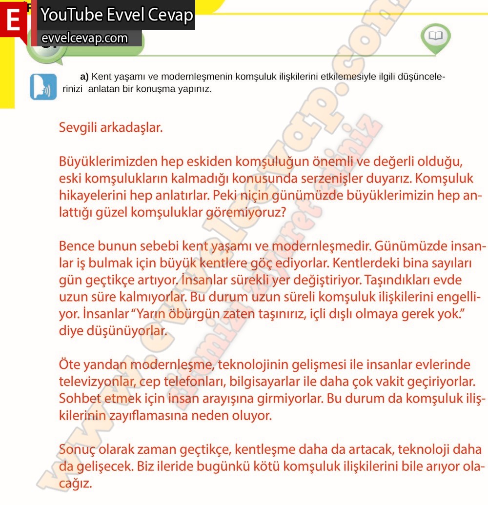 8. sınıf Meb Yayınları Türkçe Ders Kitabı Cevapları Sayfa 120