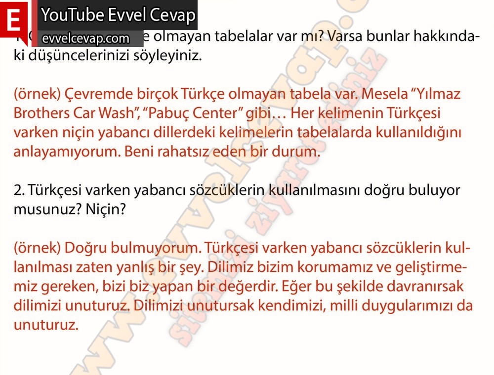 8. sınıf Meb Yayınları Türkçe Ders Kitabı Cevapları Sayfa 130