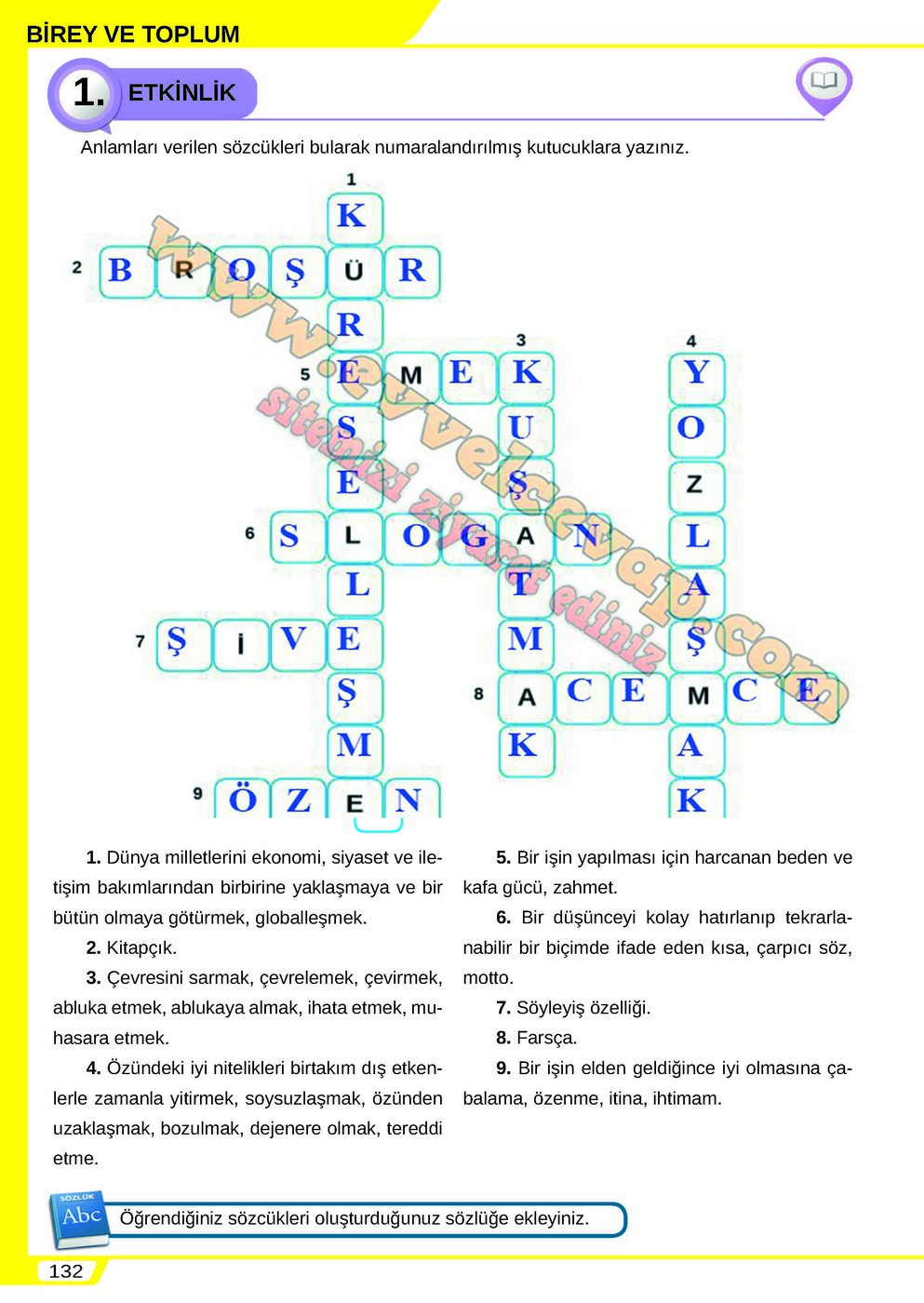 8. sınıf Meb Yayınları Türkçe Ders Kitabı Cevapları Sayfa 132