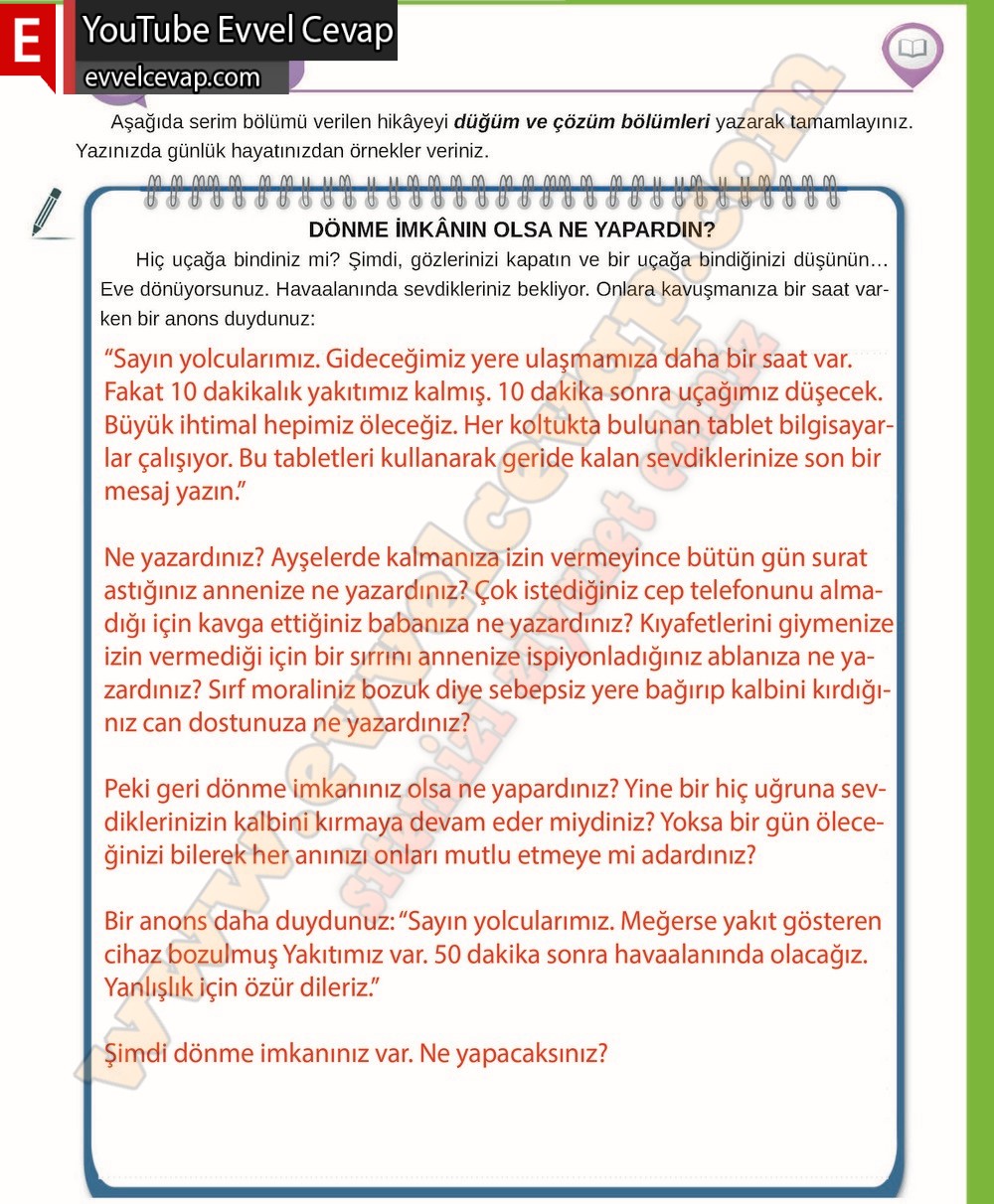 8. sınıf Meb Yayınları Türkçe Ders Kitabı Cevapları Sayfa 155