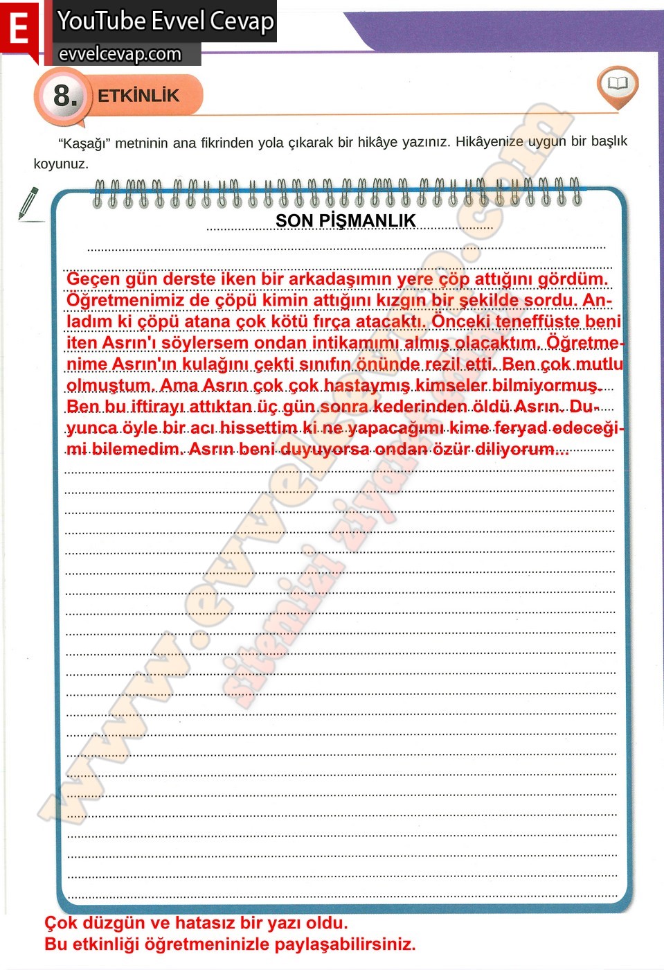 8. sınıf Meb Yayınları Türkçe Ders Kitabı Cevapları Sayfa 27