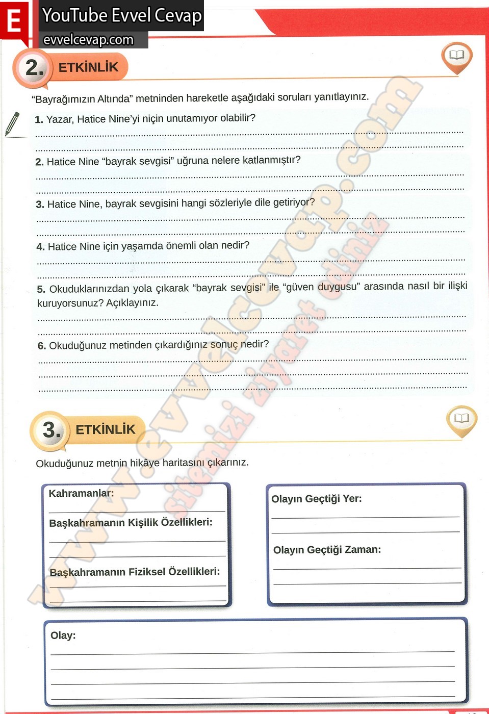 8. sınıf Meb Yayınları Türkçe Ders Kitabı Cevapları Sayfa 49