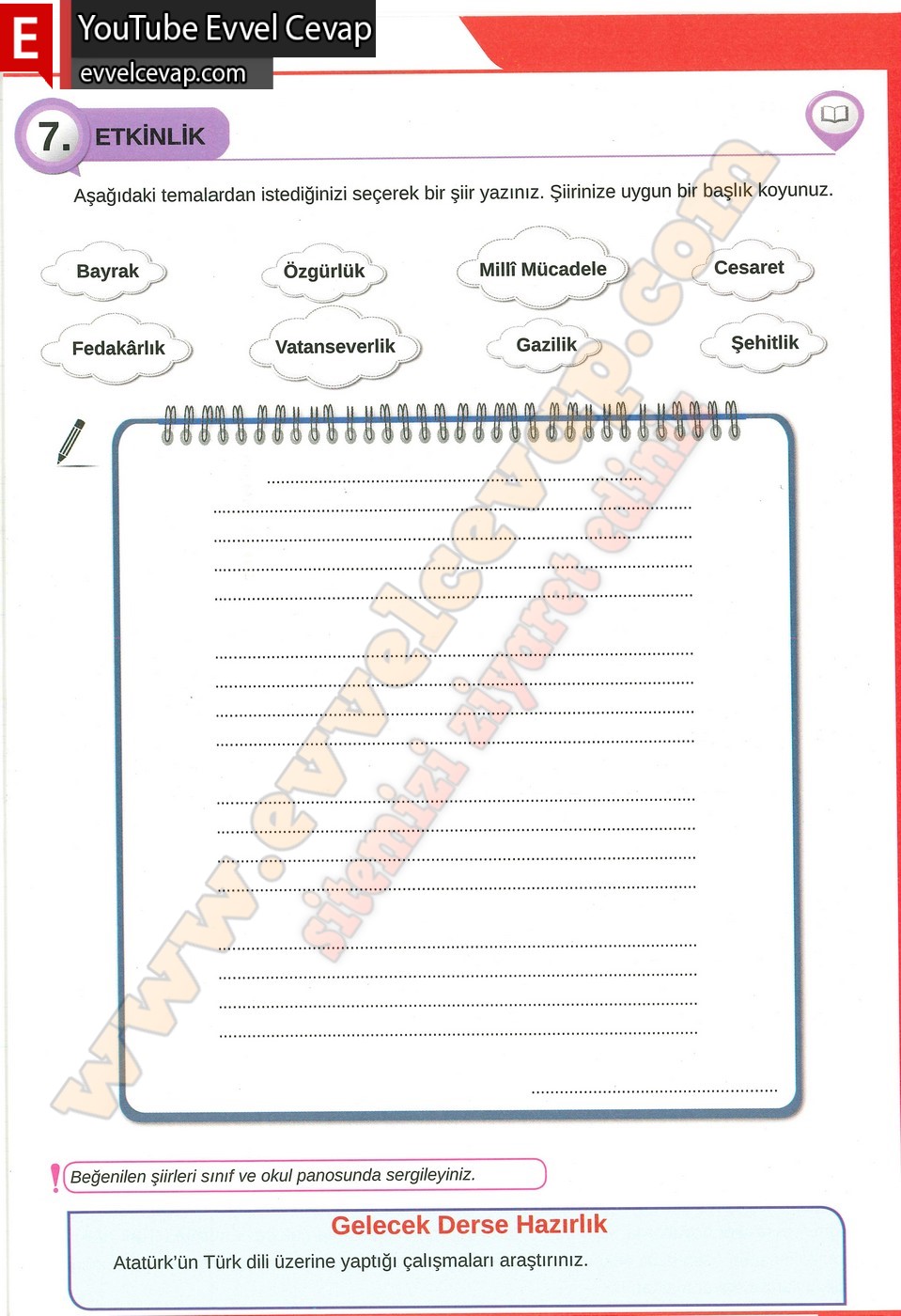 8. sınıf Meb Yayınları Türkçe Ders Kitabı Cevapları Sayfa 51