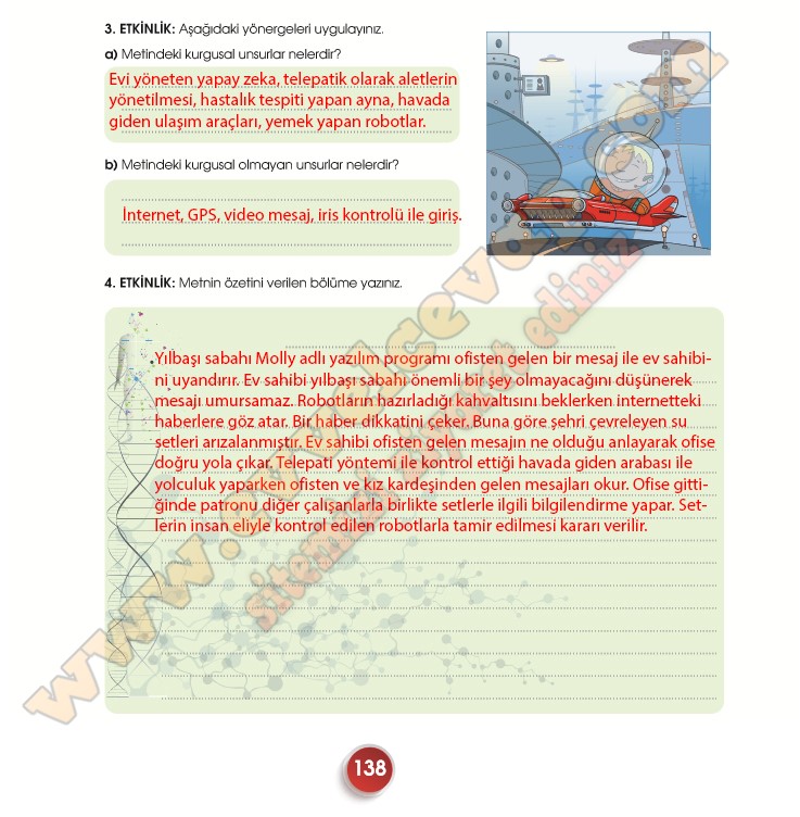 Türkçe öğrenci çalışma kitabı 7 sınıf cevapları meb yayınları