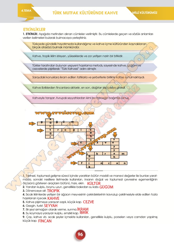 7. Sınıf Türkçe Ders Kitabı Sayfa 949596979899100 Cevapları Meb