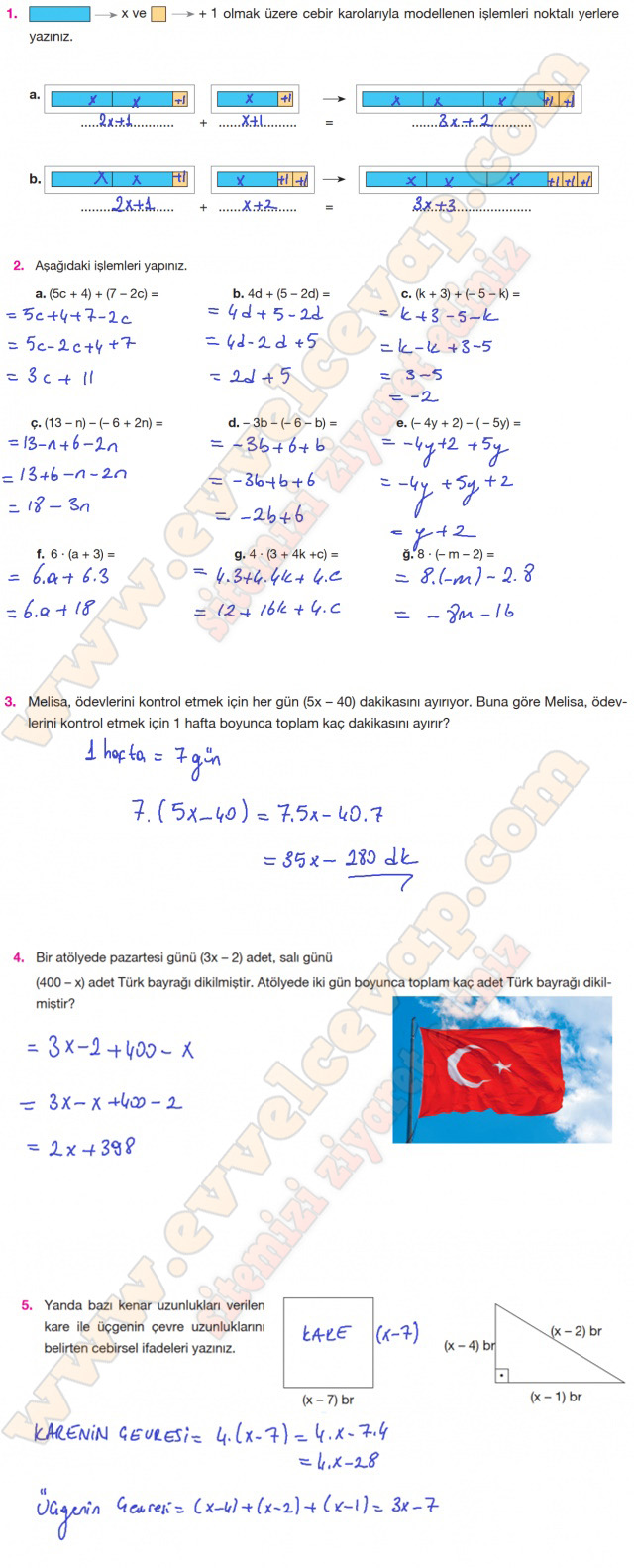 7. Sınıf Matematik Ders Kitabı Sayfa 83 Cevapları Berkay Yayıncılık ...