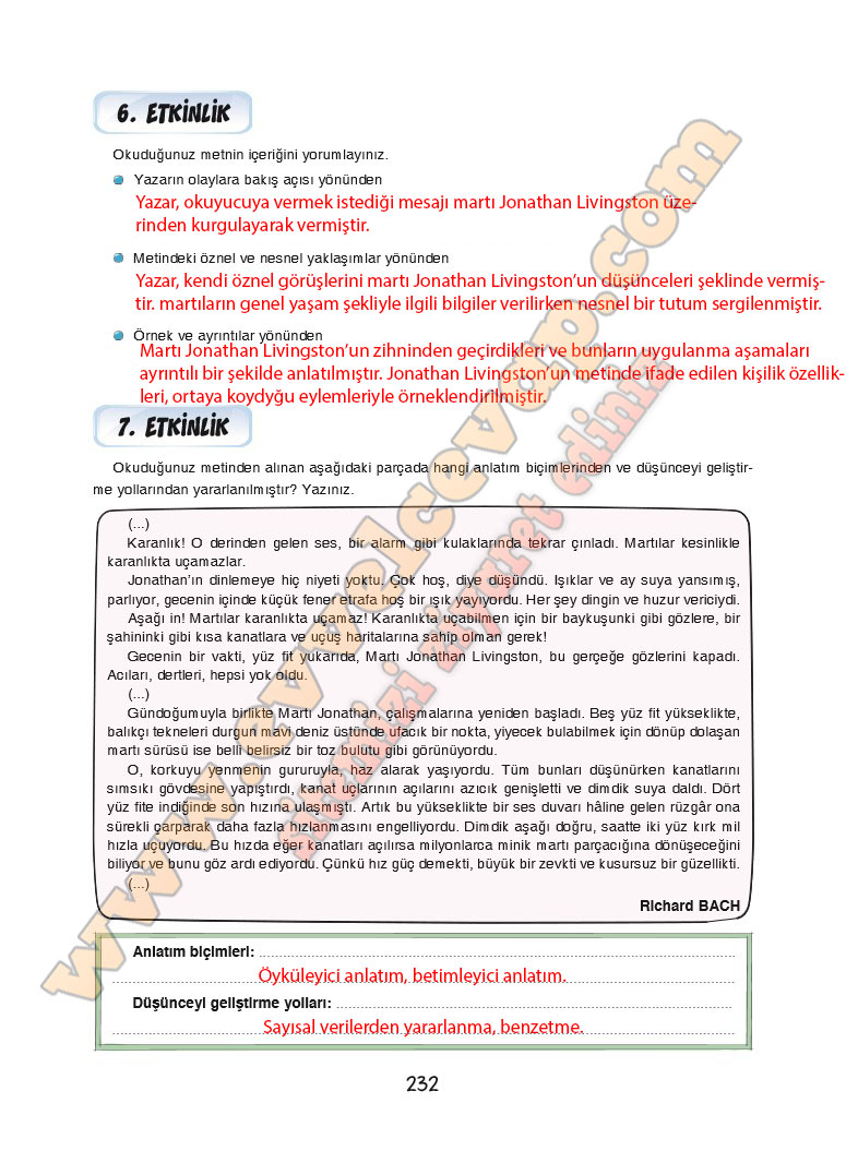 7-sinif-turkce-ders-kitabi-cevaplari-dortel-yayinlari-sayfa-232